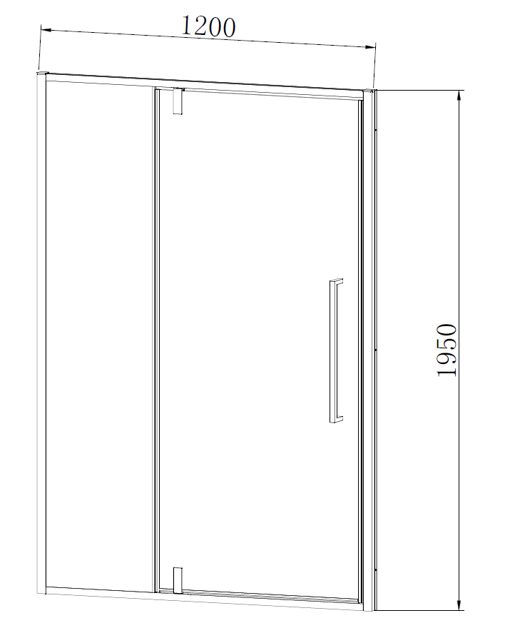 Душевая дверь, VDP-4SN120CLGM вороненая сталь, стекло прозрачное Slim-N Vincea (356999)