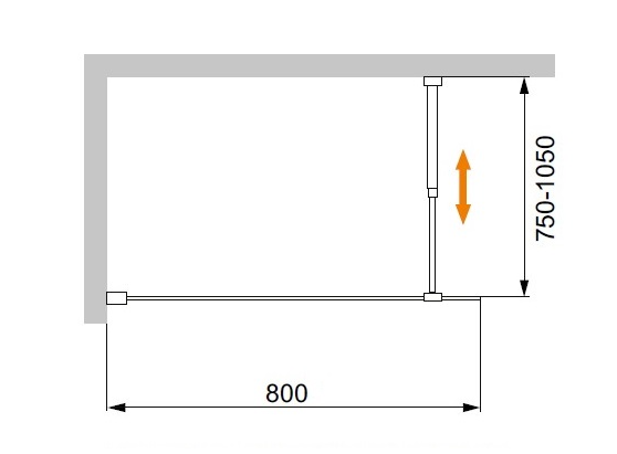 Шторка на ванну Cezares Liberta (265667) LIBERTA-V-1-80/155-C-Cr