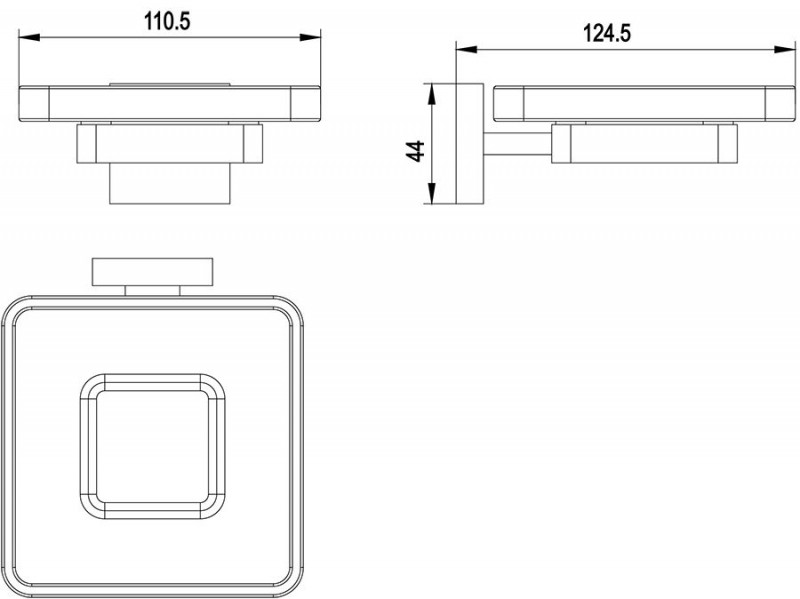 Мыльница TIMO Selene 17022/17 brush gold