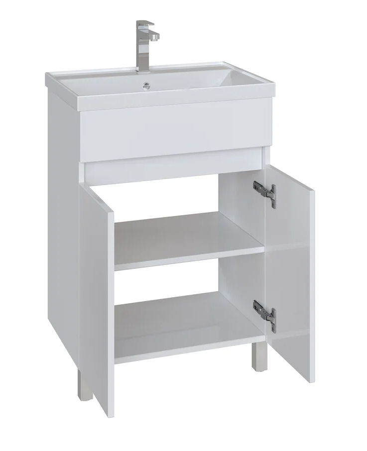 Тумба Квадро 60, б/ящ, белый 124.1-1.4.1.