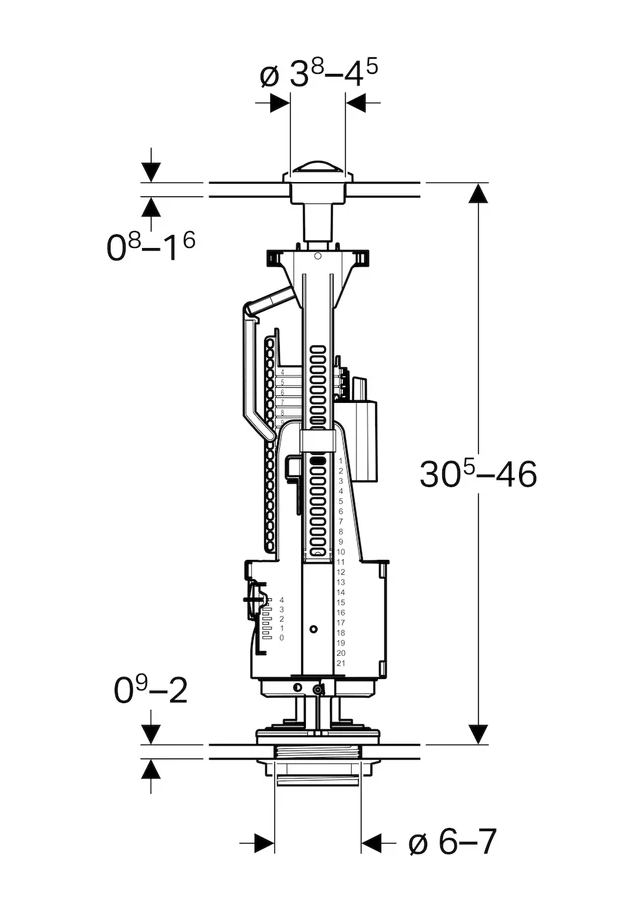 GEBERIT 136.909.21.2 смывной механизм IMPULS Basic 240 двойной смыв