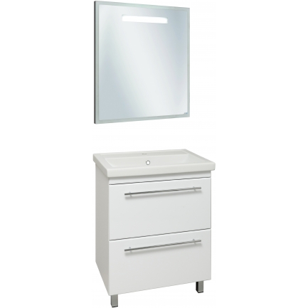 Тумба под раковину Runo Фостер 60 напольная белая