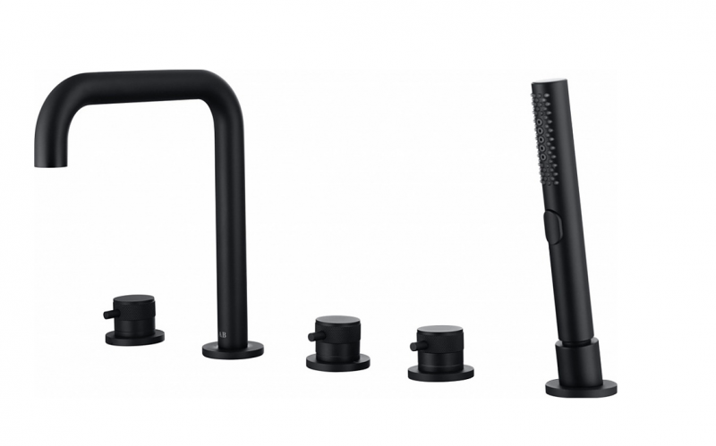 Cмеситель на борт ванны, 5.31007-31 PRIORITY излив 190мм, Kerox, скрыт.часть, черн.мат (265368)