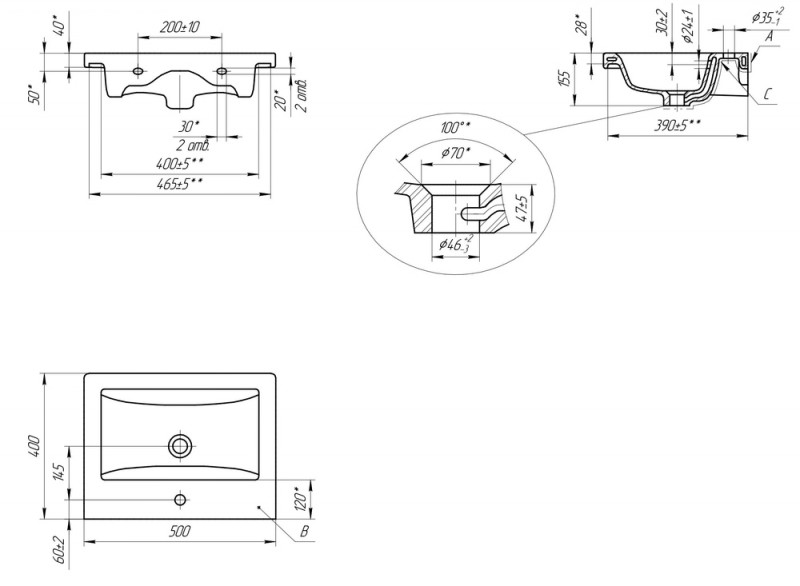 Раковина Cersanit Como 50 S-UM-COM50/1-w белая
