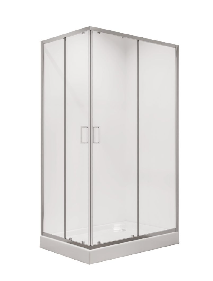Душевое ограждение Niagara Nova NG-6681-08 (100х80х195) прямоуг,хром,двери раздвиж,стекло прозр,1 ме