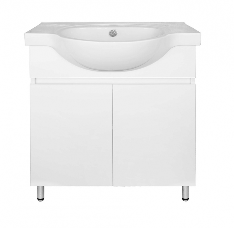 Тумба Loranto Ирис 60Н напольная, с раковиной Teo 60, белый (CS00093565)