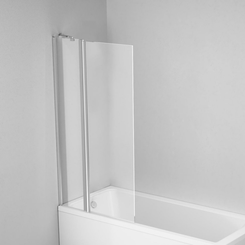 Шторка для ванны AliAs 1500х550мм. стекло прозрачное, фурнитура хром.