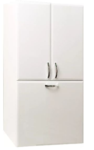 Шкаф Vod-Ok 60 над стиральной машиной с бельевой корзиной белый