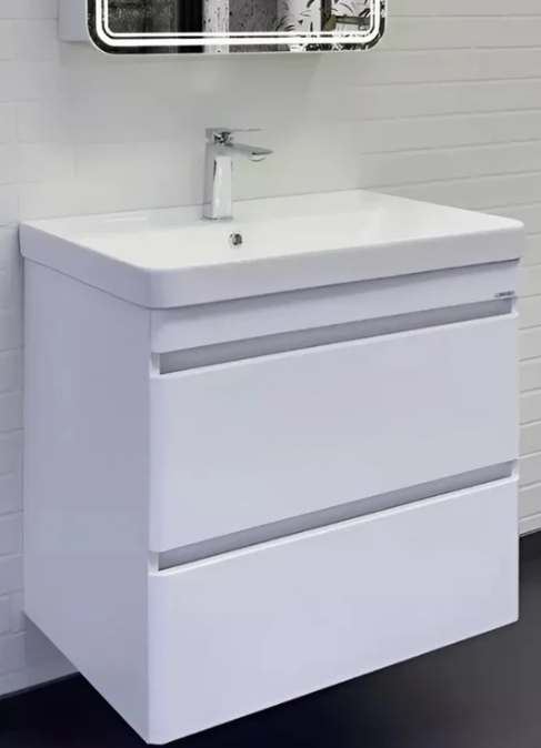 Тумба-умывальник Енисей-60П2 белый глянец с раковиной COMFORTY 4460