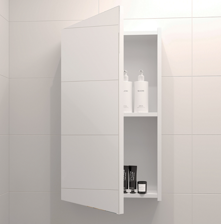 Зеркало-шкаф DIWO Архангельск 40, универсальное, белое, AH2304Z