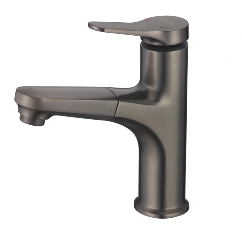 Смеситель для кухни D-Lin с выдвижной лейкой, графит D158367-S