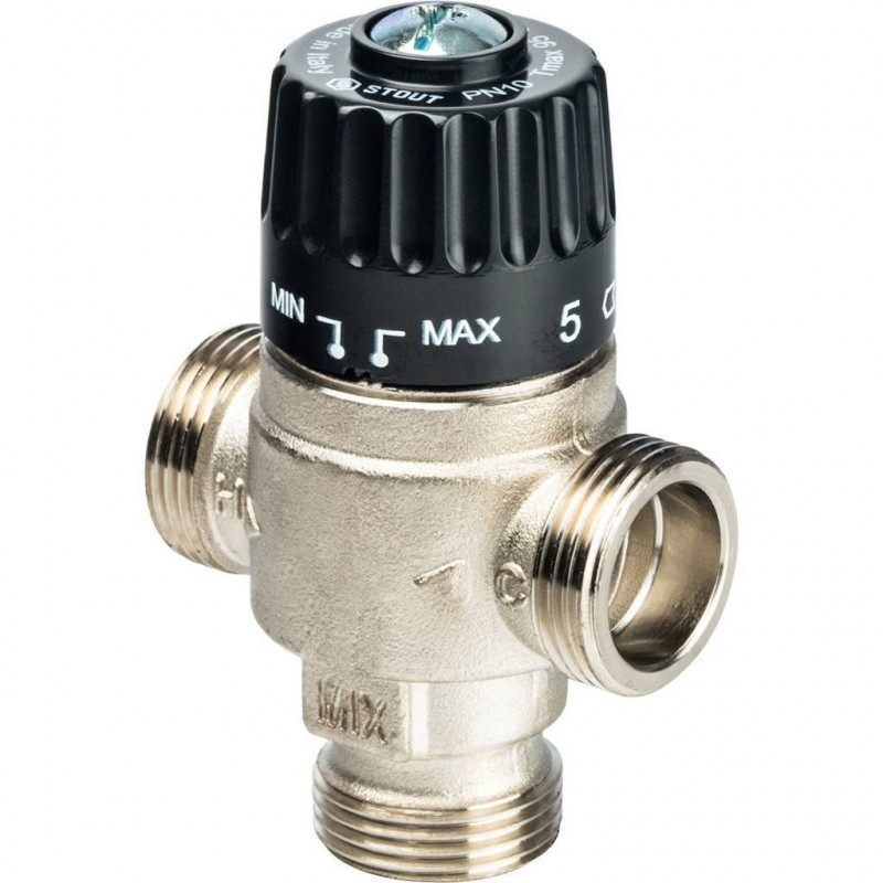Термостатический смесительный клапан 3/4 НР для систем отопления и ГВС 30-65