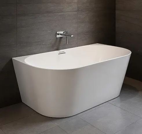 Ванна акриловая Azario MELADO 1700х800х580, пристенная, в комплекте с сифоном и метал. ножка