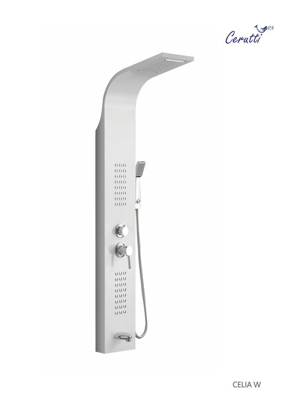 Душевая панель Cerutti SPA CELIA W 10402, цвет белый
