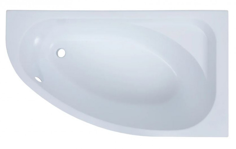 Акриловая ванна Aquanet MIA 140х80 R, угловая, с каркасом, асимметричная