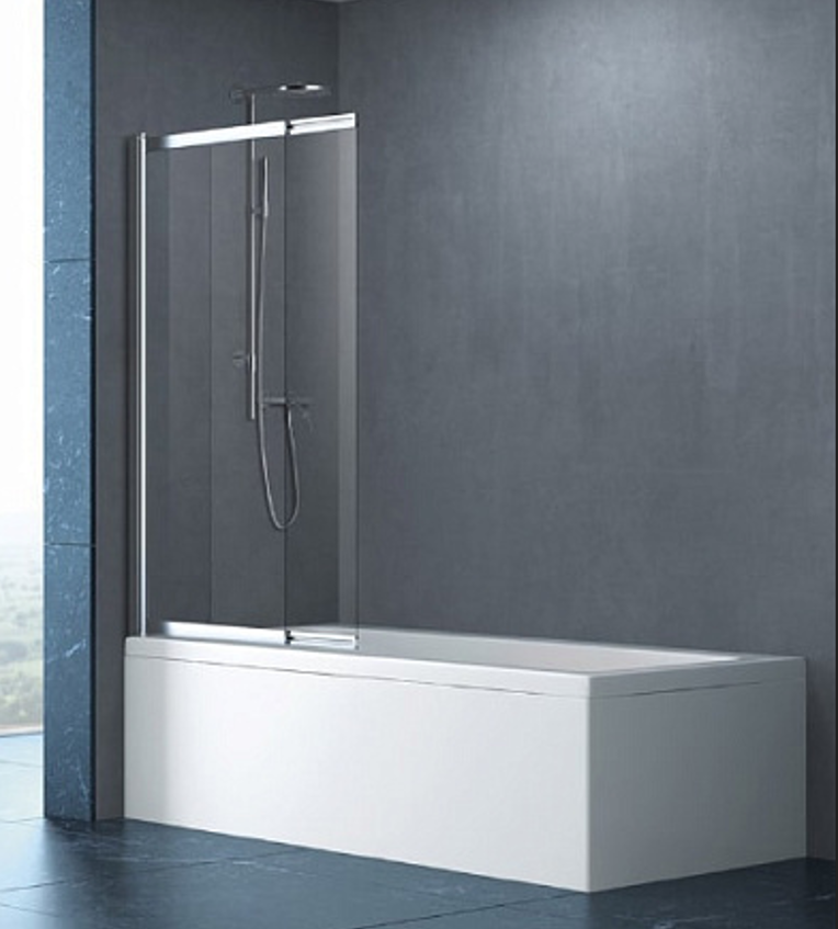 Душевая шторка на ванну, SLIDER-FIX-VF-11-90/150-C-Cr хром Cezares (347562)