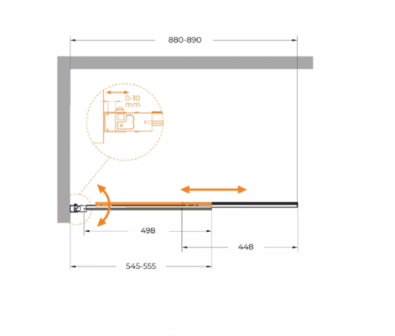 Душевая шторка на ванну, SLIDER-FIX-VF-11-90/150-C-Cr хром Cezares (347562)