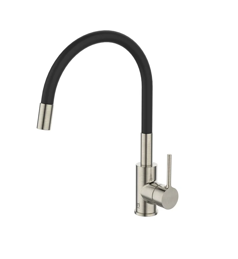 Смеситель для кухни с гибким изливом, сатин, Meal, Milardo, M01BN0FM05