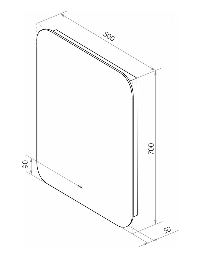 Зеркало с подсветкой Art&Max Ravenna 500x700 AM-Rav-500-700-DS-F