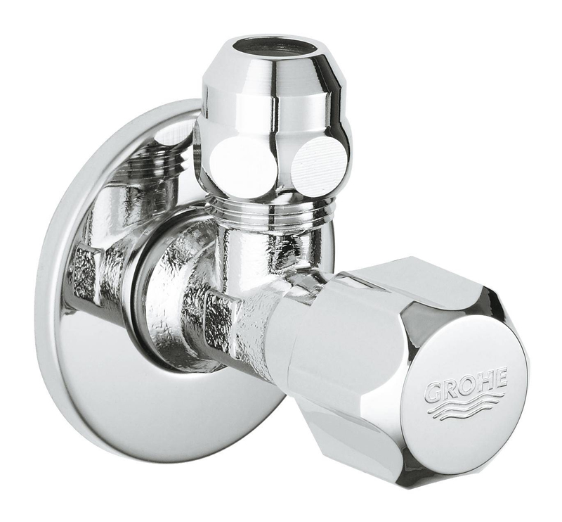 Вентиль угловой GROHE 1/2″-3/8″ для подключения смесителей, хром