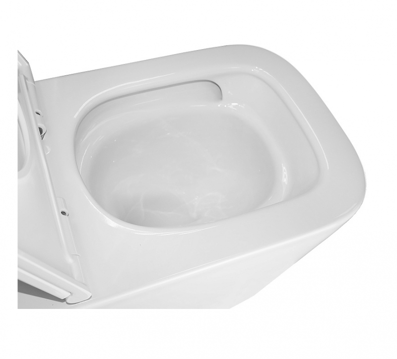 Унитаз подвесной Azario Cascad 525x345x360 безободковый, Скрытое Торнадо, в компл сид