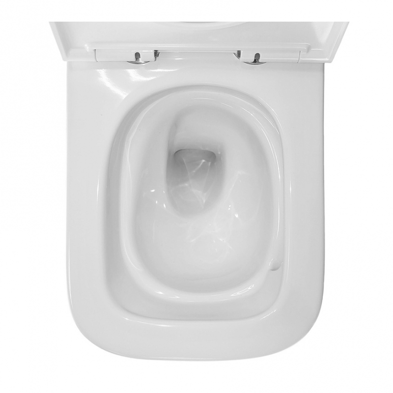 Унитаз подвесной Azario Cascad 525x345x360 безободковый, Скрытое Торнадо, в компл сид