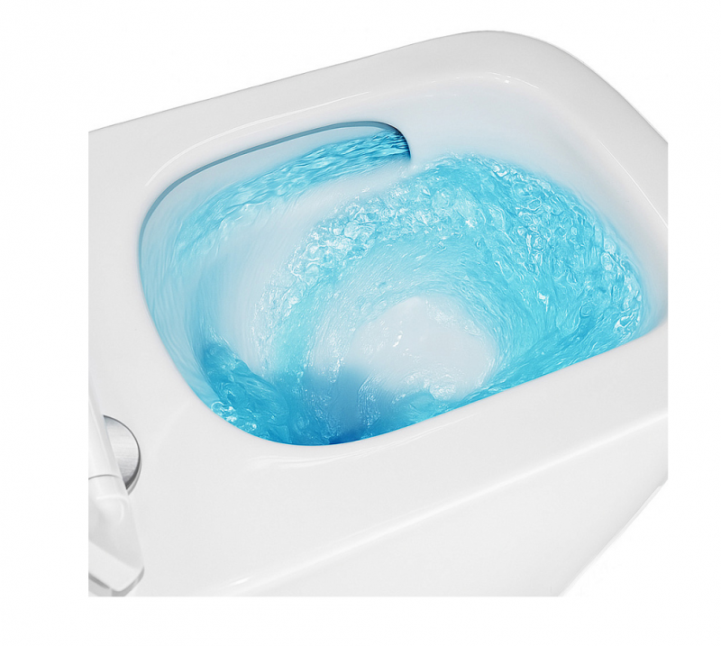 Унитаз подвесной Azario Cascad 525x345x360 безободковый, Скрытое Торнадо, в компл сид