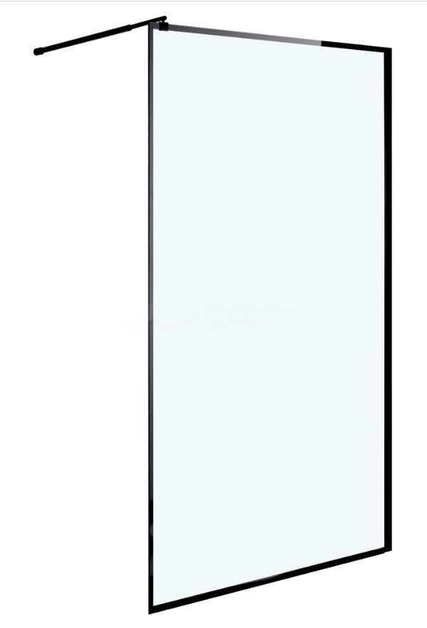 Душевая перегородка Niagara Nova NG-687-12 BLACK 120x195 профиль черный, стекло прозр