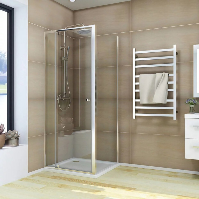 Душевой уголок Veconi Rovigo 80х90 профиль гл. хром, стекло прозр RV026-8090-01-C8