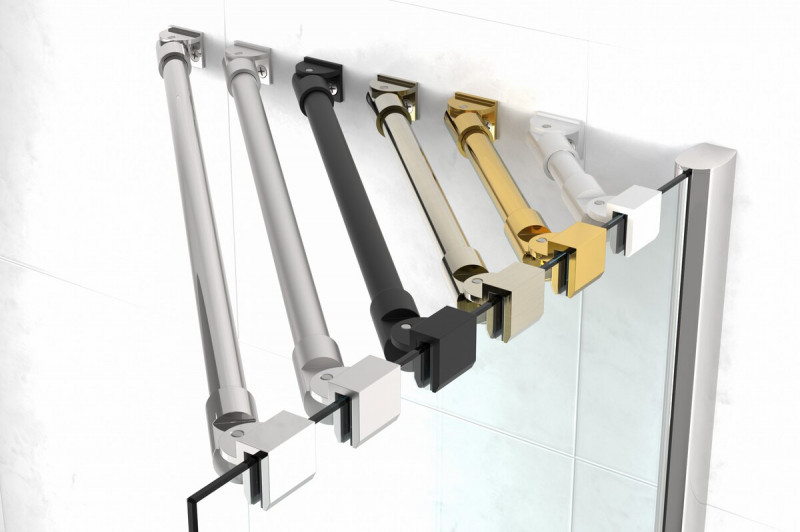 Дверь в душевой проём EP-F-1 NOVO h2000 135 07 01 правая профиль матовый хром стекло прозрачное