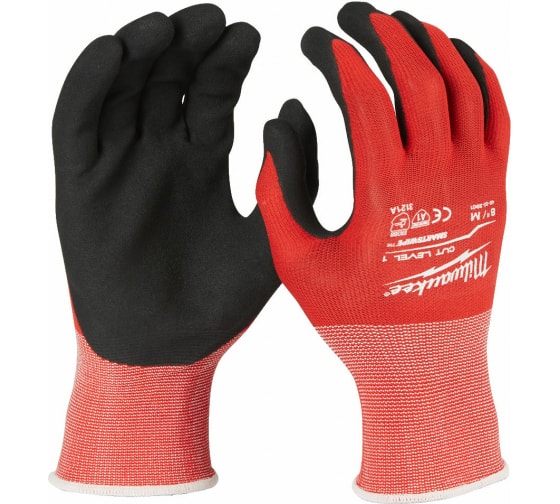 Перчатки зимние с защитой от порезов Milwaukee, уровень 1, размер XL/10