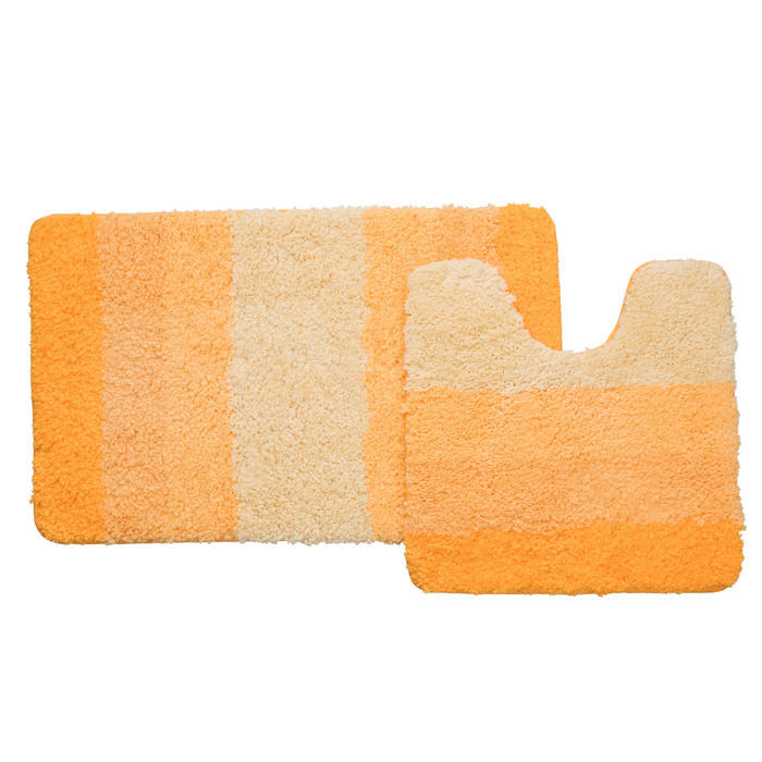 Набор ковриков для ванной комнаты, 50*80 см, 50*50 см, полиэстер, Yellow Gradiente, IDDIS, 551М580i1