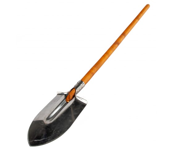 Штыковая лопата из нержавеющей стали, деревянный черенок ЗУБР Мастер-НС 39443