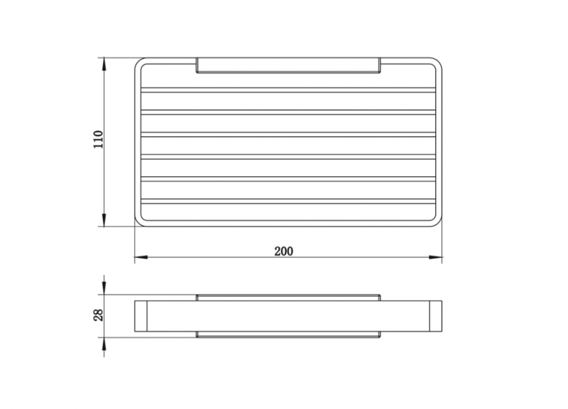 Мыльница-решетка подвесная WHITECROSS Cubo CU2424GM (оружейная сталь)