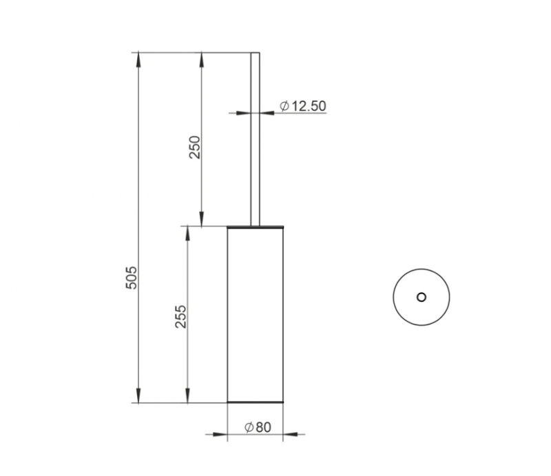 Ершик напольный WHITECROSS Ergo ER2276CR (хром)