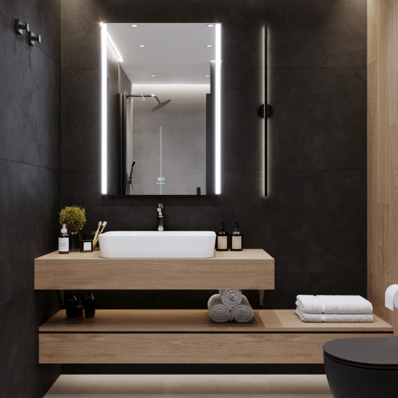 Зеркало Laparet Electra 70х100 с подсветкой, диммером, с функцией антизапотевания