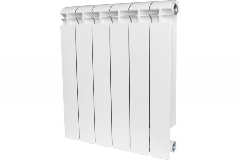 Радиатор алюминиевый STOUT ALPHA 500 10 секций БП (белый RAL 9016)